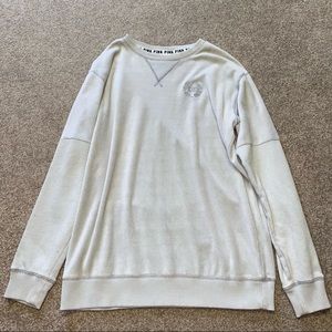 Pale Seafoam Velvet PINK Crewneck